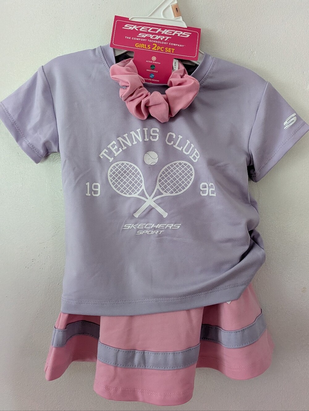 NWT Sketchers Sport Lavender and Pink Tennis Set Toddler Girl Outfit